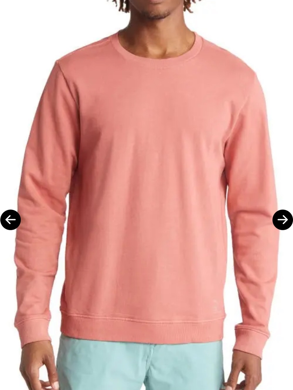 Onia Garmet Dye French Terry Crewneck Sweatshirt Size M